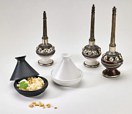 Black Mini Reusable Tajine 3oz D:3.15in H:3.1in - 4 pcs