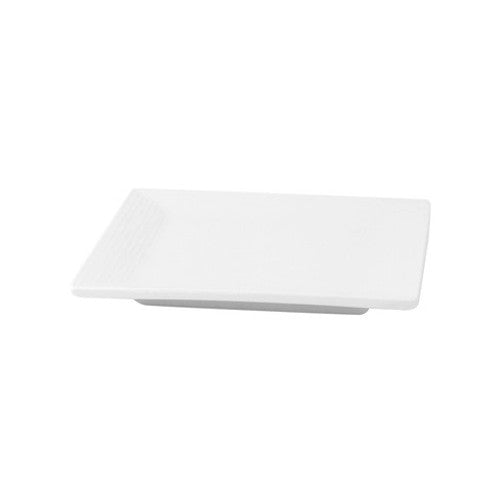 Mini Reusable White Square Dish L:3.75in W:3.75in H:0.4in - 4 pcs