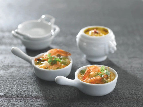 Mini Reusable White Square Dish L:3.75in W:3.75in H:0.4in - 4 pcs